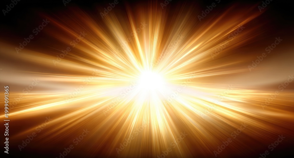 Obraz premium Radiant burst of golden light