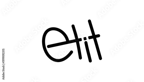 Elit inscription,black isolated vector silhouette