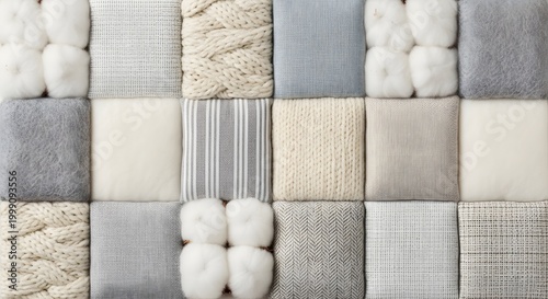 Fabric swatch collection a variety of textures and patterns