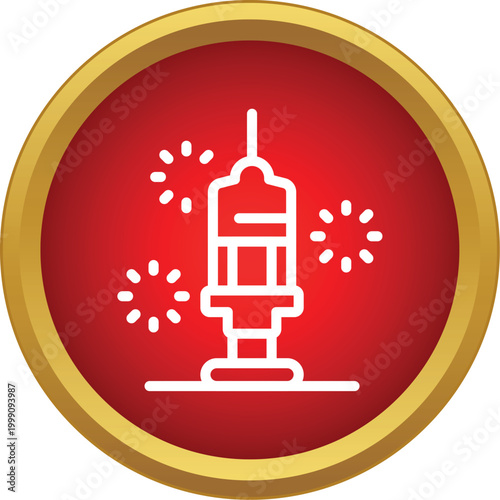 Syringe injecting a vaccine into the bloodstream, showing medical prevention and healthcare