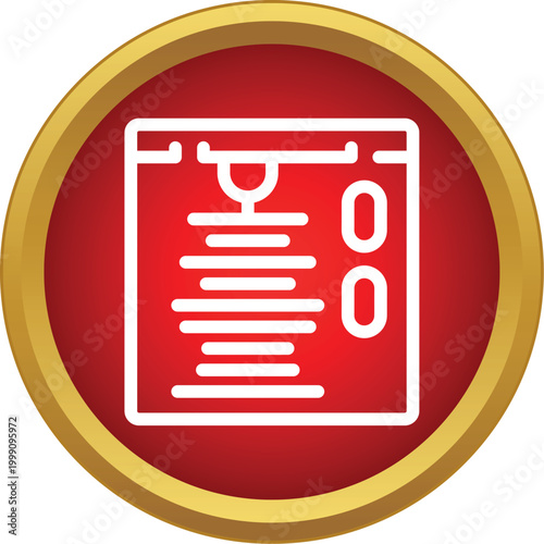 3d printer icon displaying additive manufacturing and digital fabrication concept