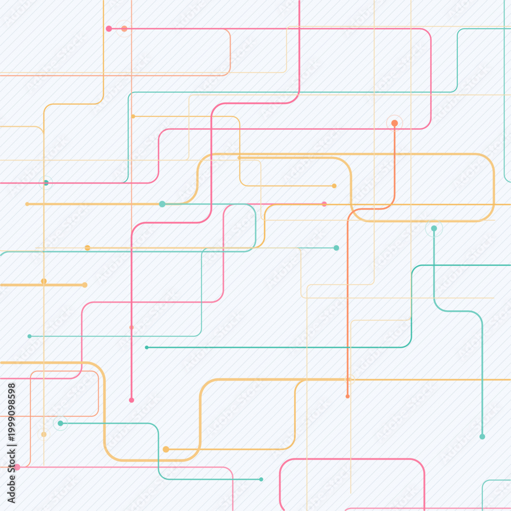 Obraz premium Connected Technology Line Network Pattern