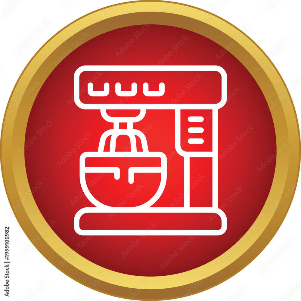 Fototapeta premium Stand mixer graphic representing kitchen equipment and food preparation