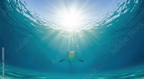 diver and shark