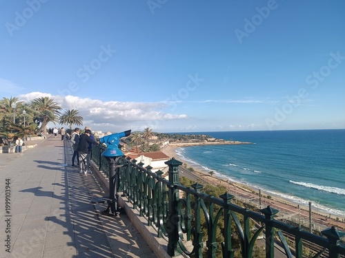 Fotografie view of the sea from the coastal promenade