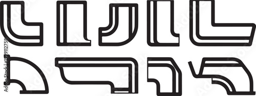 Black vector alphabet letters a to z in uppercase Vector