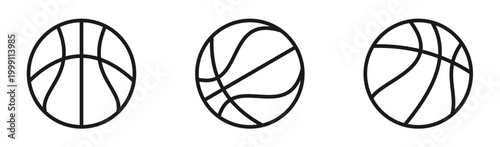 outline basket ball icon