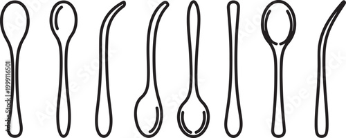 Black and white minimalist vector earplugs icons set Vector