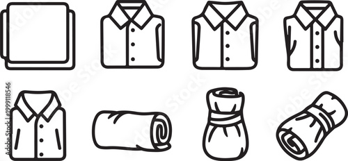 Set of outline icons for crafting and diy activities Vector