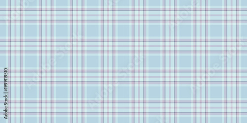 Velvet tartan plaid pattern, perfection texture vector check. Quilt seamless background fabric textile in light and pastel colors.
