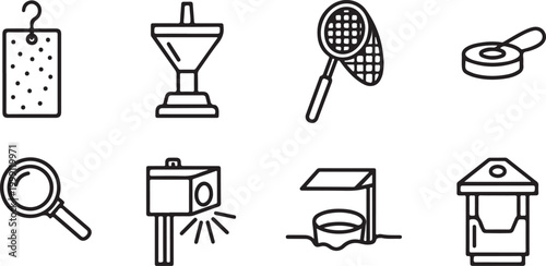 Set of vector household cleaning tools illustration Vector
