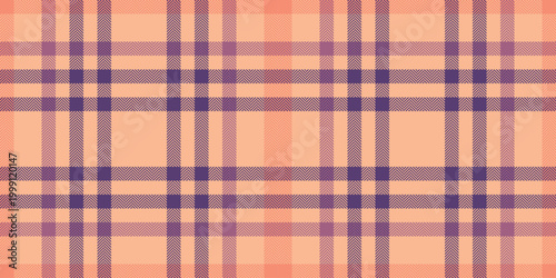 Male textile vector plaid, cover fabric check seamless. Usa pattern texture tartan background in orange and violet colors.