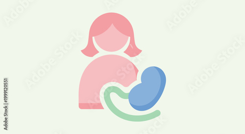 Umbilical Cord Baby Care Flat Icon