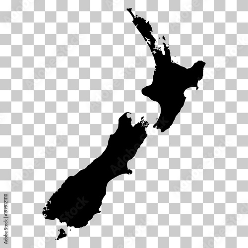 New zealand map symbol shape, travel web flat concept icon vector illustration .