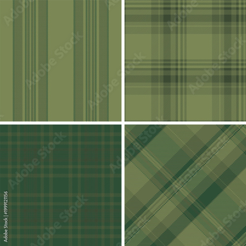 Plaid pattern set created for independent ateliers and custom tailors. Vector designs perfect for bespoke garments, scarves, accessories, and digital use.