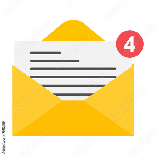 Free Download Email business icon, flat web client message sign, mail app vector illustration . - GFXLoad