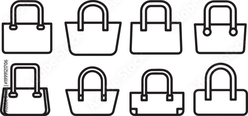 Simple black line icons for laundry washing machine and dryer Vector