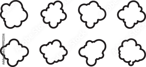 Vector illustration of cloud icons set arrangement Vector