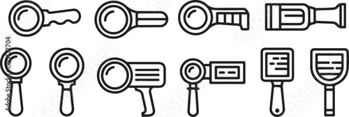 Various office chairs and seating icons set vector illustration Vector