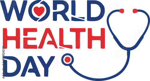 World health day vector design – stethoscope medical illustration for healthcare awareness and wellness campaigns .

