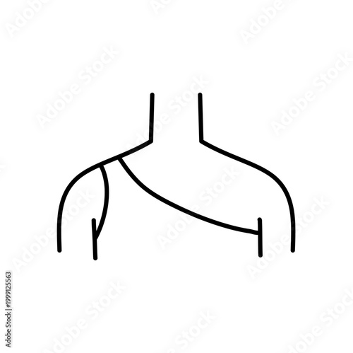 Women Neckline Styles Vector Illustration, Minimal Fashion Top Outline design.