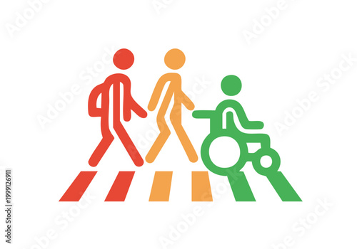 誰もが安全に渡れるバリアフリー横断歩道標識
