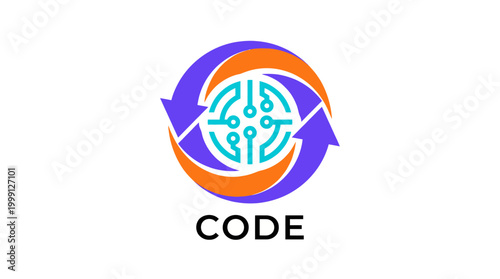 This logo features interconnected circuits and arrows, representing the dynamic nature of coding and technology, appealing to developers and tech enthusiasts across the globe.