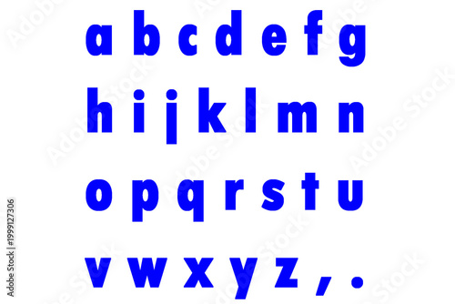 文字 5 小文字 青