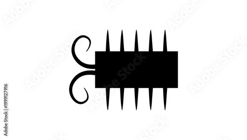 spam bot symbol, black isolated vector silhouette