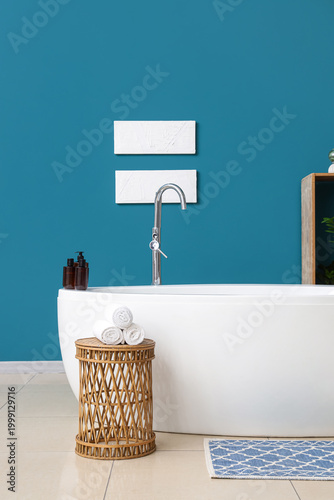 Interior of stylish bathroo...