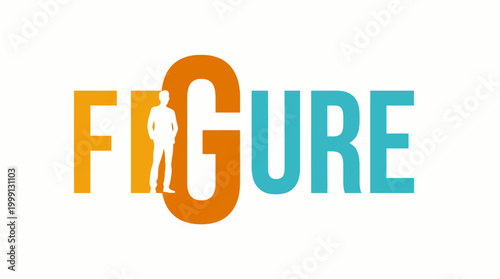 A unique logo design for Figure that combines modern typography and a silhouette, representing individuality, human experience, and contemporary branding in a visually appealing way.