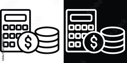 estimate Two-tone version in black and white background