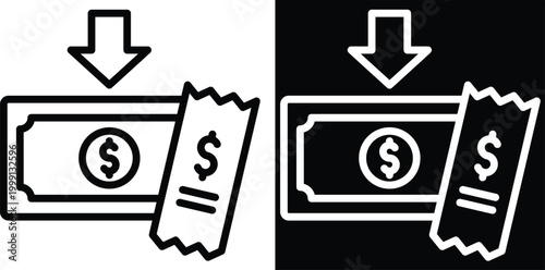 spend Two-tone version in black and white background