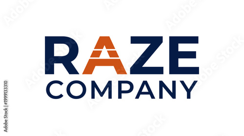 Raze Company logo features bold typography to ensure brand recognition, embodying strength, determination, and focus for businesses seeking an impactful identity.