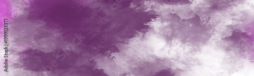 Vibrant purple and white abstract watercolor texture with dynamic cloud-like patterns for artistic backgrounds and expressive design elements