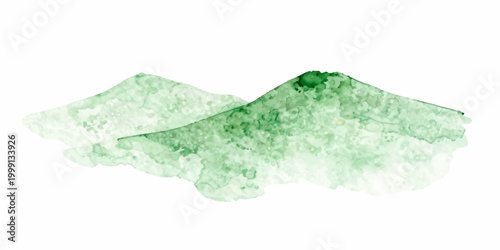 Abstract watercolor nature backdrop of a fresh white snow mountain isolated on a bright blue liquid splash texture with clear water bubbles and cold clean sea waves in a white pattern art style