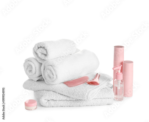 Clean towels and bathing ac...