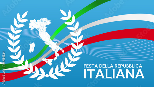 Festa della Repubblica Italiana - banner, background - vector illustration