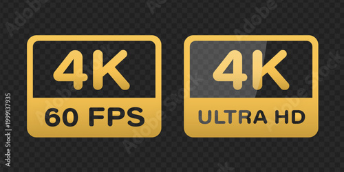Foto 4k ultra banner logo design. 60 fps