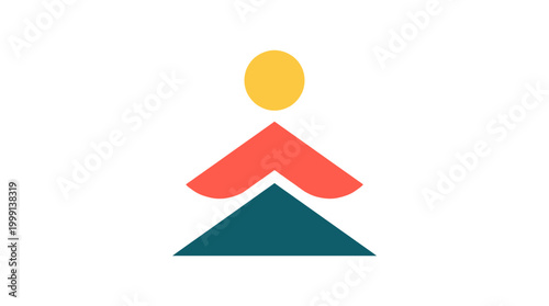 A simplistic logo design representing a human figure merged with geometric shapes, emphasizing wellness, balance, and harmony within modern aesthetics and branding.