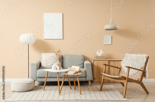 Minimalist Scandinavian liv...