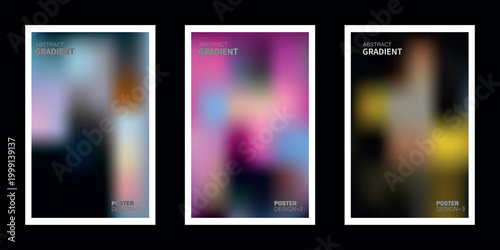 Abstract Gradient Poster Collection captivating collection of abstract gradient posters, each showcasing a unique blend of vibrant hues and fluid transitions.