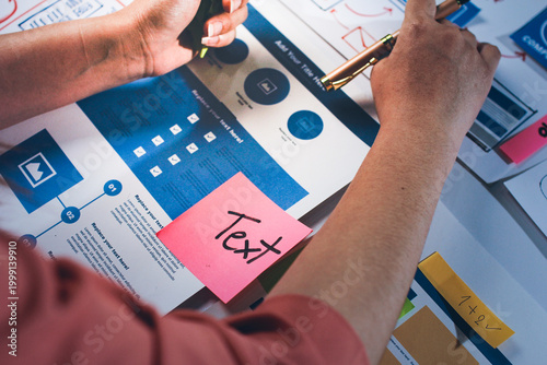 team of UI UX web designer are working together to develop mobile responsive websites with UI UX front end designer previews