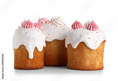 Sweet Easter cakes with mer...