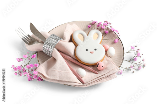 Easter table setting with c...
