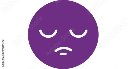 Sad Face Emoticon Expression.