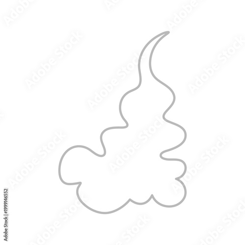 Hand drawn doodle steam clouds vector illustration