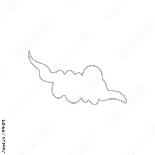 Hand drawn doodle steam clouds vector illustration