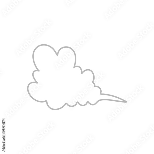 Hand drawn doodle steam clouds vector illustration