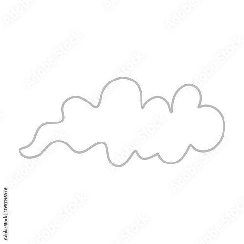 Hand drawn doodle steam clouds vector illustration